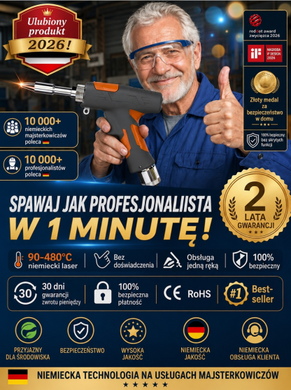 ✨Wreszcie dostępna! 5 w 1 ręczna spawarka laserowa – niemiecka jakość!  bez żadnych umiejętności! -50% dziś