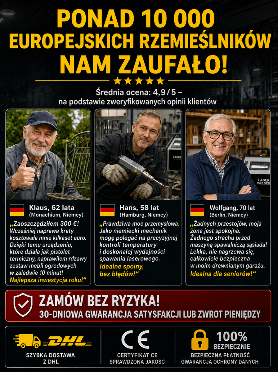 ✨Wreszcie dostępna! 5 w 1 ręczna spawarka laserowa – niemiecka jakość!  bez żadnych umiejętności! -50% dziś
