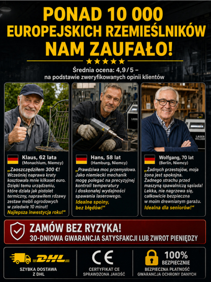✨Wreszcie dostępna! 5 w 1 ręczna spawarka laserowa – niemiecka jakość!  bez żadnych umiejętności! -50% dziś