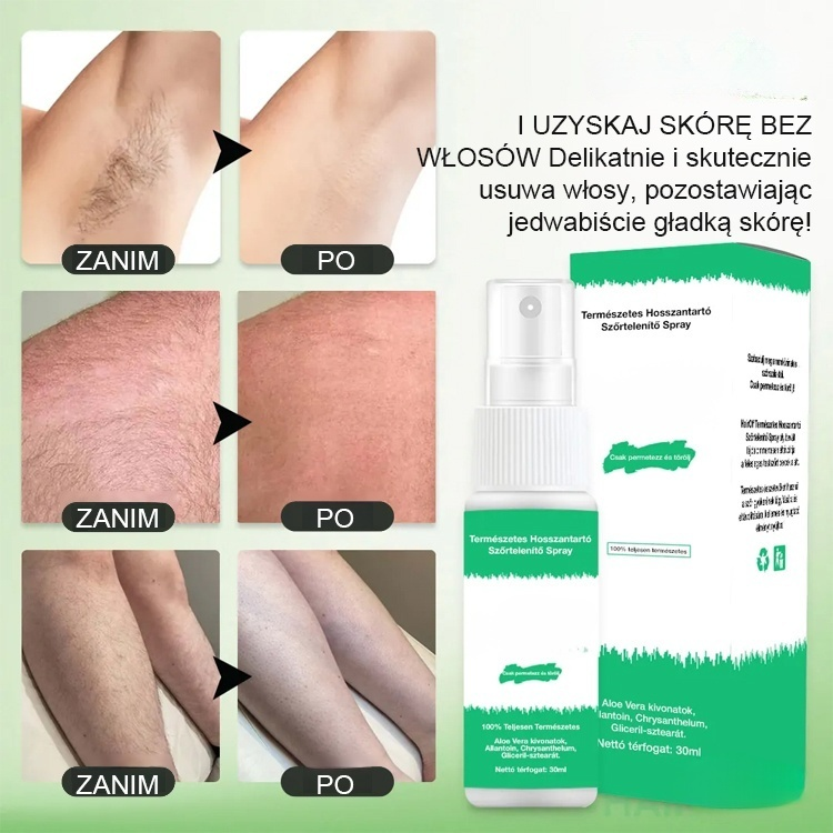 Usuwa włosy w zaledwie 30 sekund i zapewnia gładką skórę nawet na 3 miesiące!
