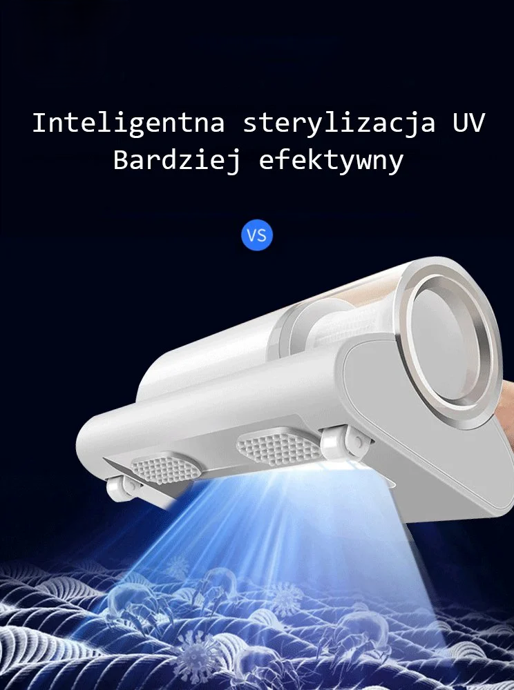 🍀Wydajny, wysokoczęstotliwościowy odkurzacz do roztoczy do użytku domowego z lampą UV，Usuwa 99% roztoczy, sterylizuje roztocza, 💯odkurza i dezynfekuje.dzięki czemu nie musisz prać pościeli przez rok