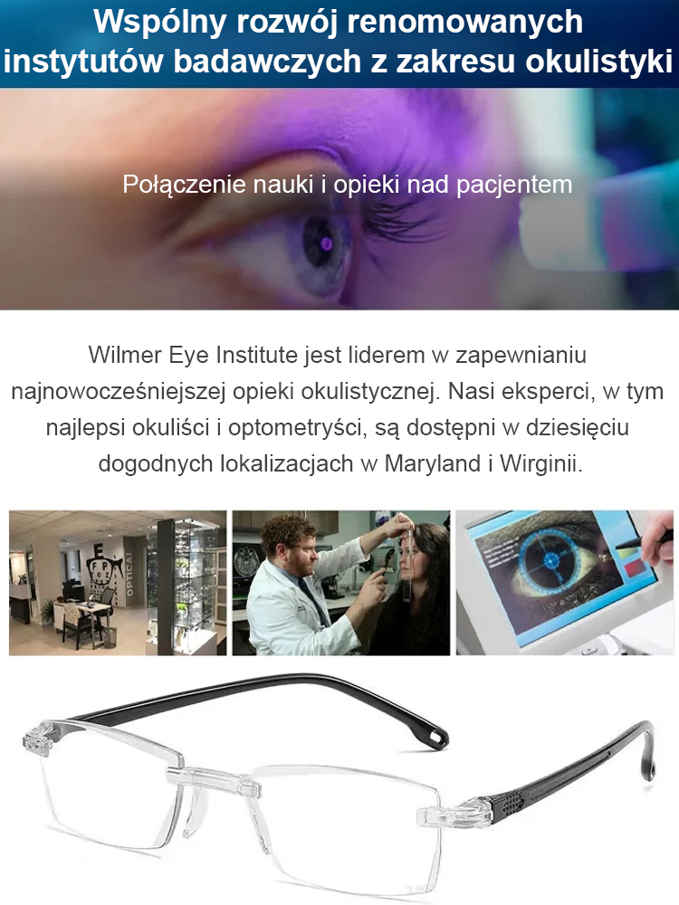  ‌🔍Inteligentne dopasowanie:‌ Automatycznie dostosowuje się do wzroku – bez badań，Ochrona przed światłem niebieskim, ochrona oczu.