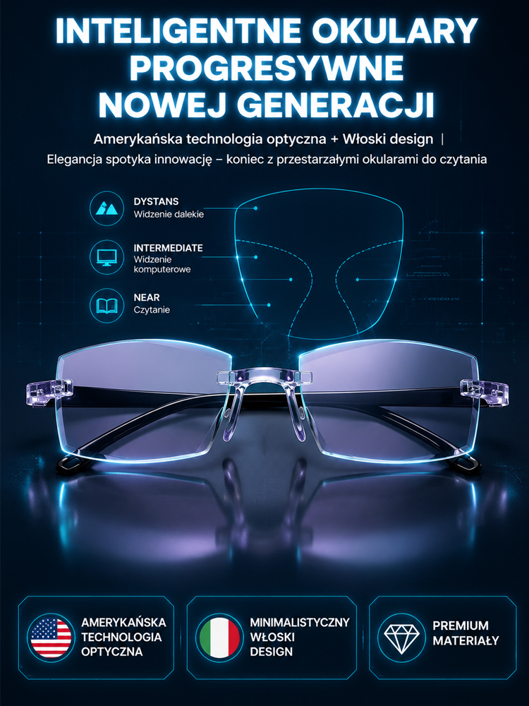 🎁Niemieckie inteligentne okulary – 1+1 gratis.