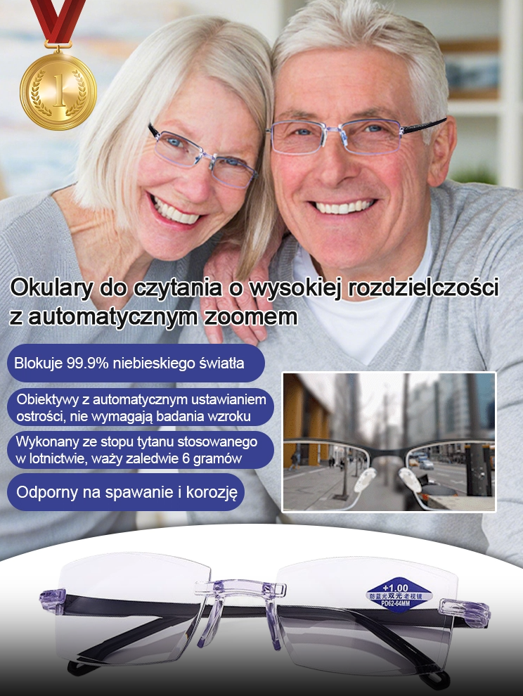 ⚡【Wyprzedaż Fabryczna -50%】Pożegnaj się ze zmęczonymi oczami. Filtr światła niebieskiego i inteligentny zoom zapewniają ostry obraz.Przywróć wzrok do jasności sprzed 20 lat