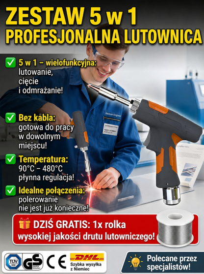 ✨Wreszcie dostępna! 5 w 1 ręczna spawarka laserowa – niemiecka jakość!  bez żadnych umiejętności! -50% dziś