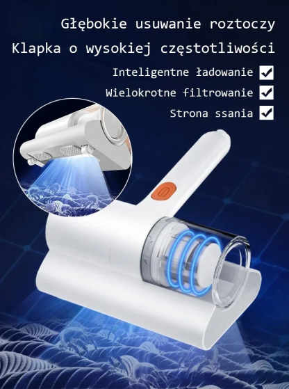 🍀Wydajny, wysokoczęstotliwościowy odkurzacz do roztoczy do użytku domowego z lampą UV，Usuwa 99% roztoczy, sterylizuje roztocza, 💯odkurza i dezynfekuje.dzięki czemu nie musisz prać pościeli przez rok
