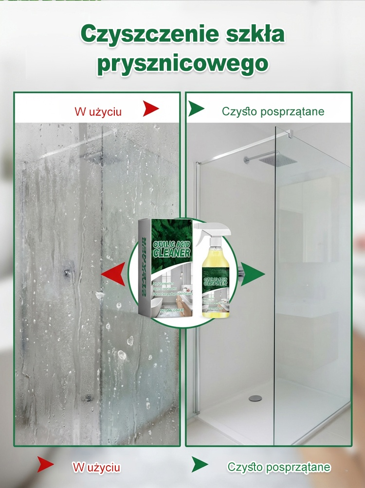 Środek czyszczący z kwasem szczawiowym，Usuwanie brudu w 3 sekundy，Sterylizacja 99,9%, rekomendowana przez UE