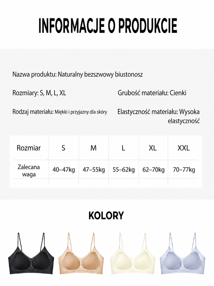 ✨Lodowy jedwab – chłód nawet w 40°C. Bez zapachu, nie prześwituje. Modeluje biust – bez kompleksów. 
