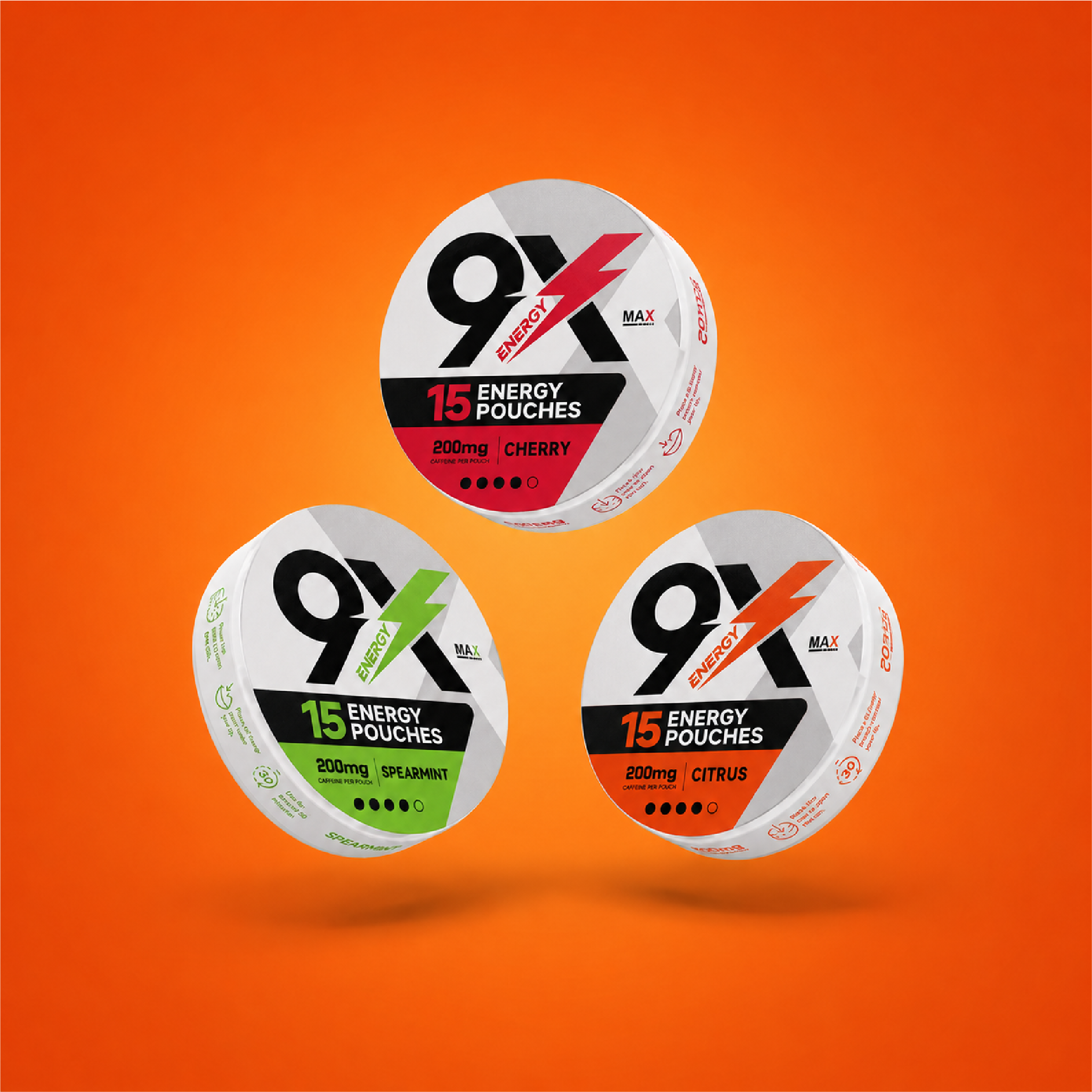 9X Energy Pouch 200mg Caffeine with 8 Flavors Order Online
