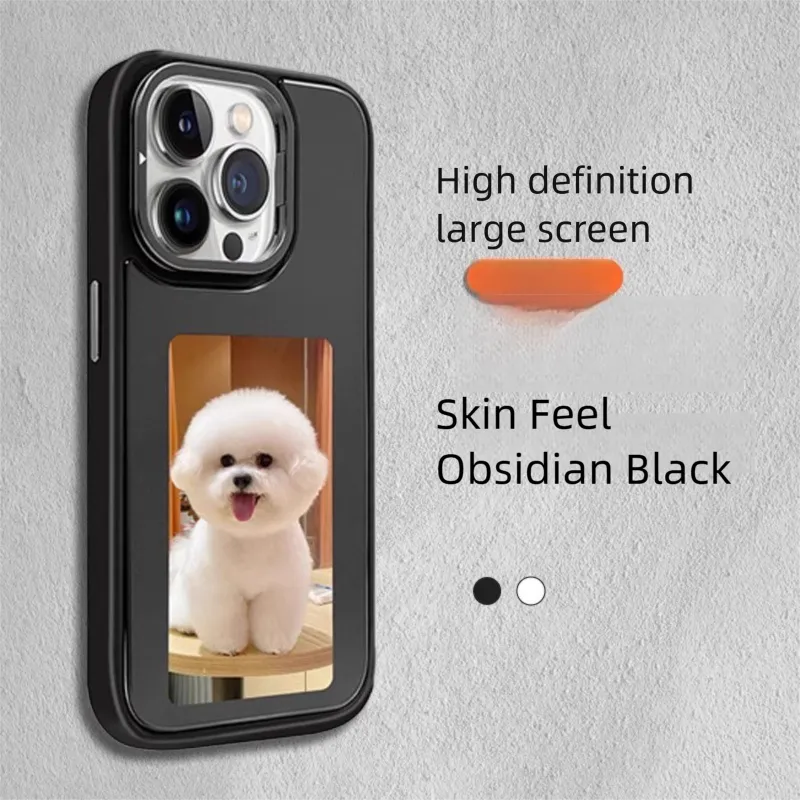 HD E-Ink Phone Case | NFC One-Touch Customization + 0 Power Consumption Permanent Display | Compatible with iPhone 16 Pro Max, MagSafe & Shockproof with Stand, Stylish Protective Case