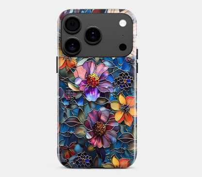 Floral Art Heat Transfer Phone Case for iPhone 11–17 | Full-Screen Protection, Hard Shell & Stylish Design