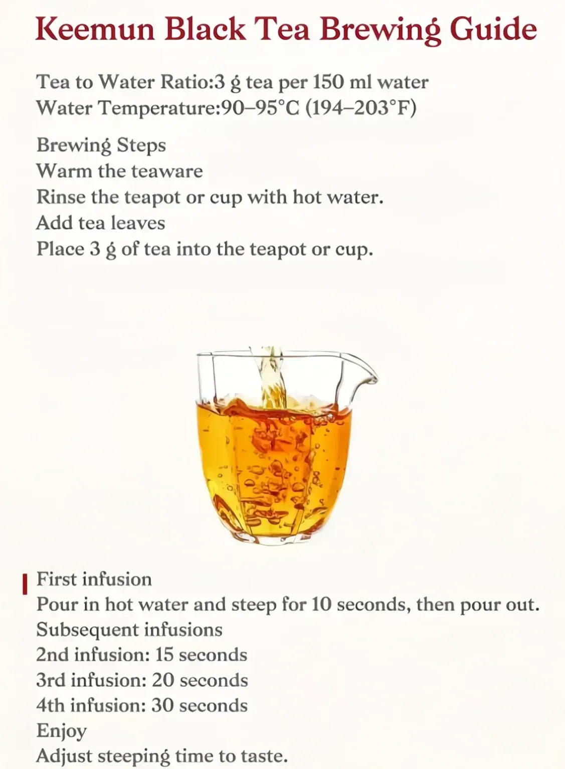 Keemun Black Tea ---Smooth & balanced for everyday tea