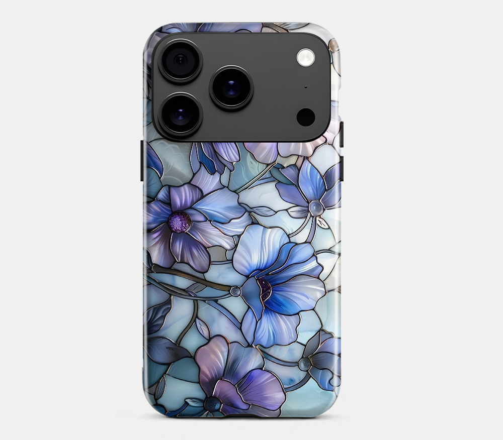 Floral Art Heat Transfer Phone Case for iPhone 11–17 | Full-Screen Protection, Hard Shell & Stylish Design