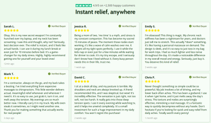 3D Shiatsu Neck & Shoulder Massager with Soothing Heat - Deep Tissue Kneading for Back & Neck Pain Relief