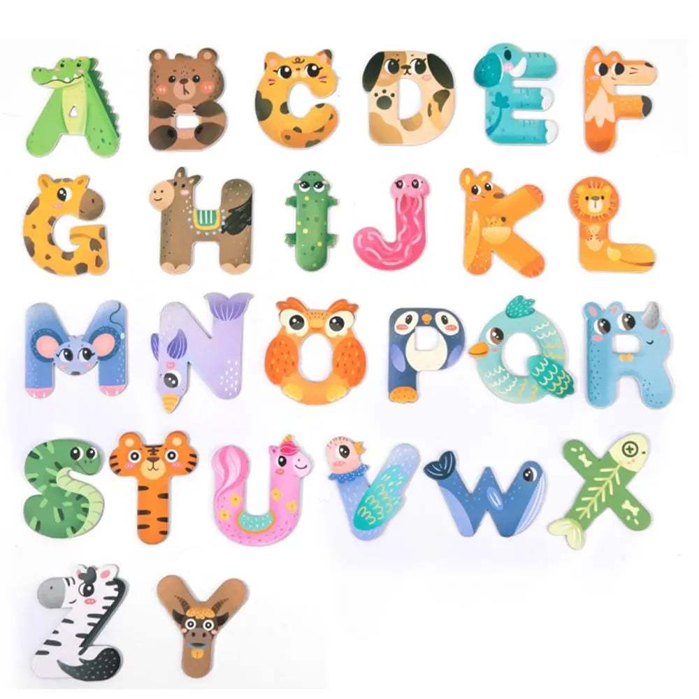 Magnetic Letters cute Animals Styling Refrigerator decoration🦒