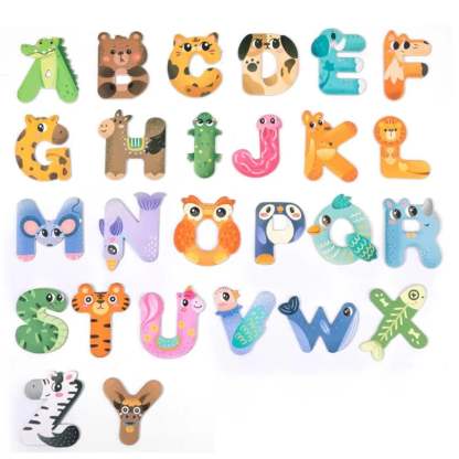Magnetic Letters cute Animals Styling Refrigerator decoration🦒