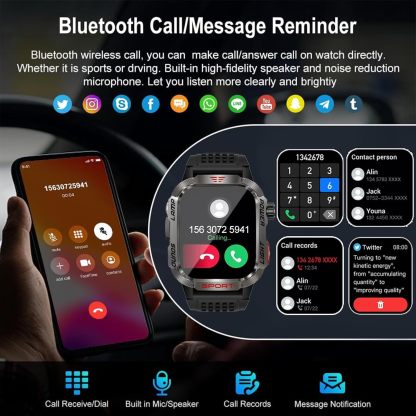 Men's Military Outdoor Sports Smart Watch for Android & IOS