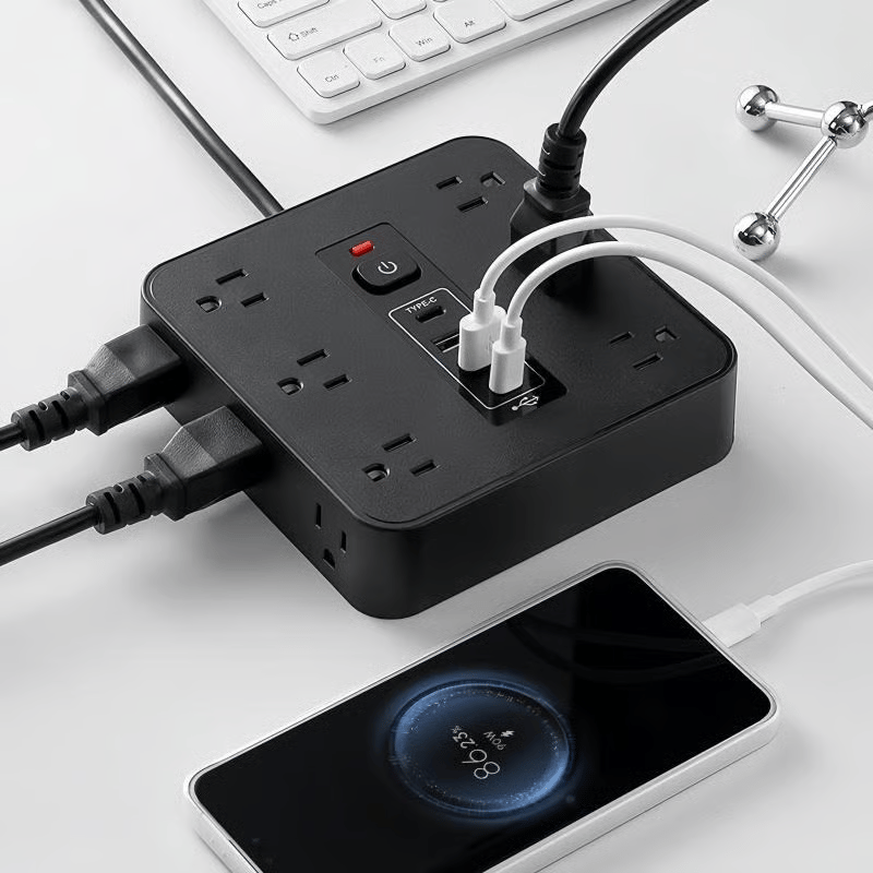 ⚡16-in-1 Power Strip with Switch & Surge Protection,ETL Listed Fireproof Power Strip