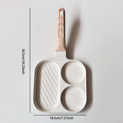 3-in-1 Breakfast Frying Pan – Non-Stick, Even Heat Distribution & Time-Saving Design