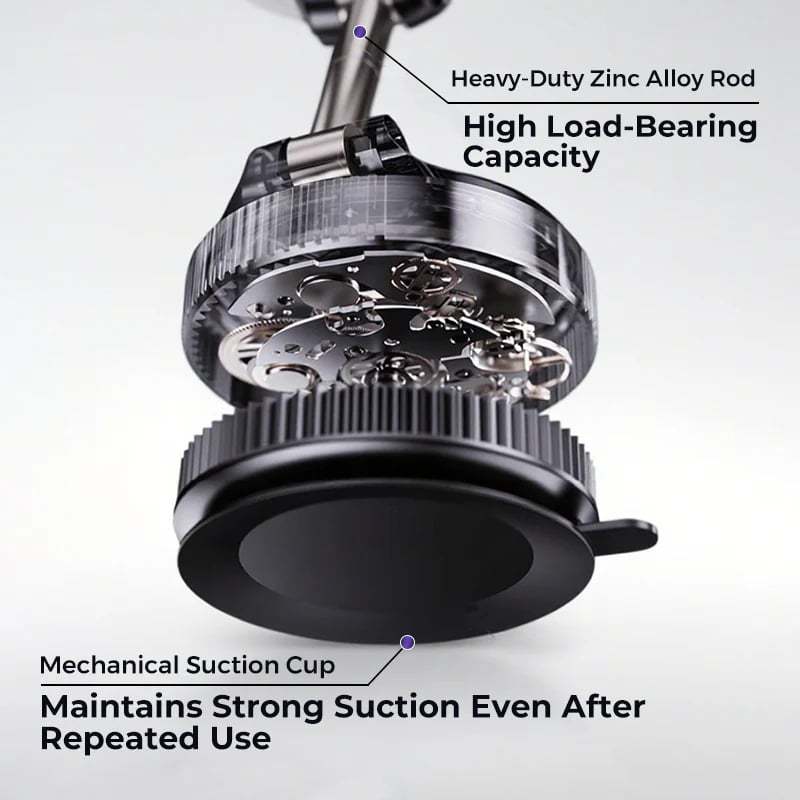 🔥 Retractable Car Phone Mount - 360° Magnetic Holder