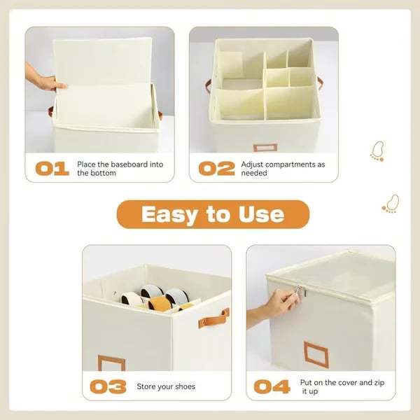 💥Fabric shoe organizer, storage box