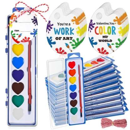 💖🎨Mini Watercolor Paint Set for Valentine's Day | Romantic Art Gift