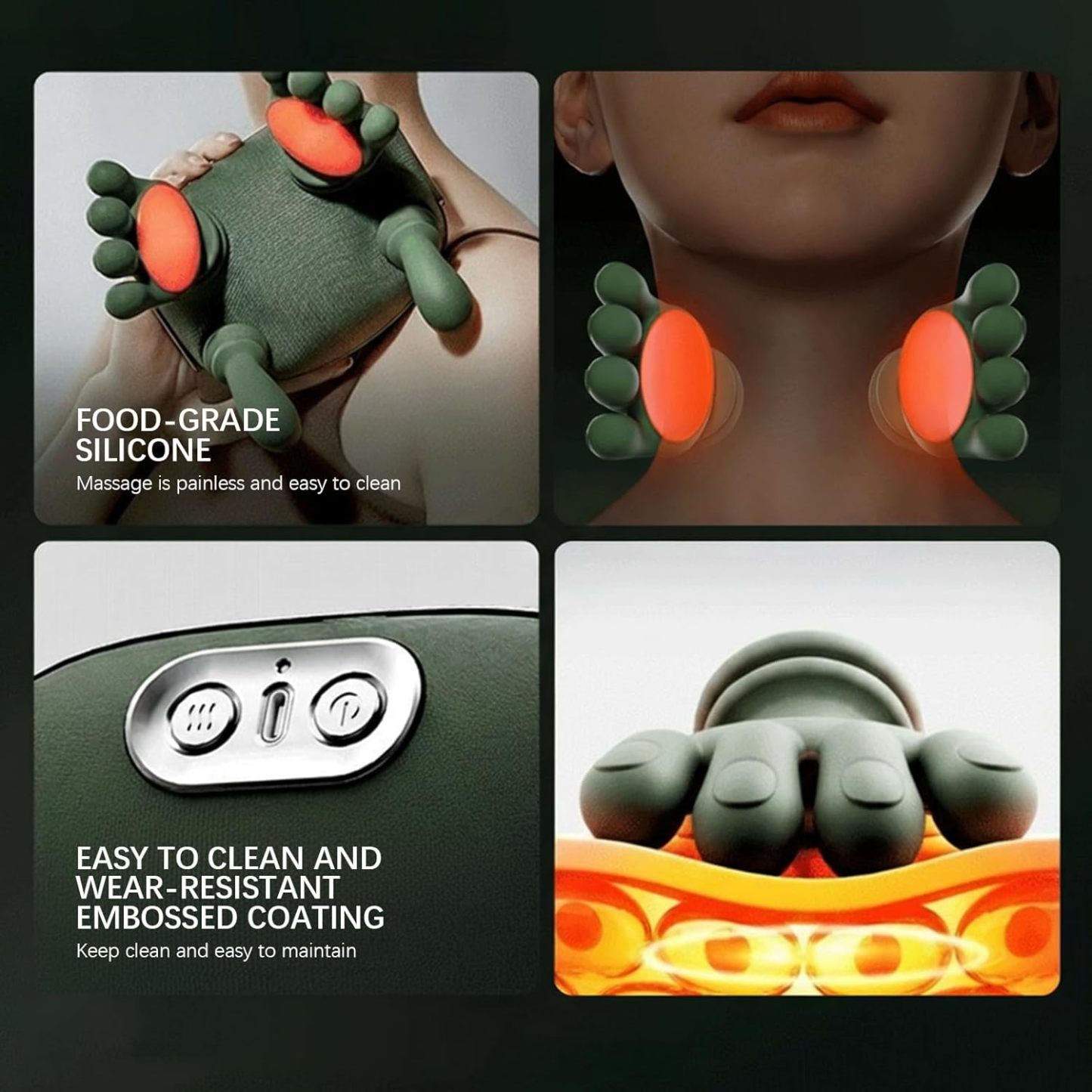 3D Shiatsu Neck & Shoulder Massager with Soothing Heat - Deep Tissue Kneading for Back & Neck Pain Relief