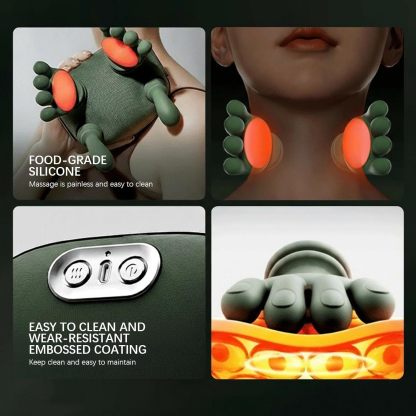 3D Shiatsu Neck & Shoulder Massager with Soothing Heat - Deep Tissue Kneading for Back & Neck Pain Relief