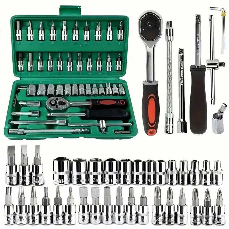 46pcs Car Repair Machinery Tools Set