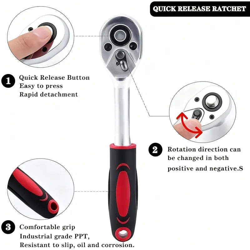 46pcs Car Repair Machinery Tools Set