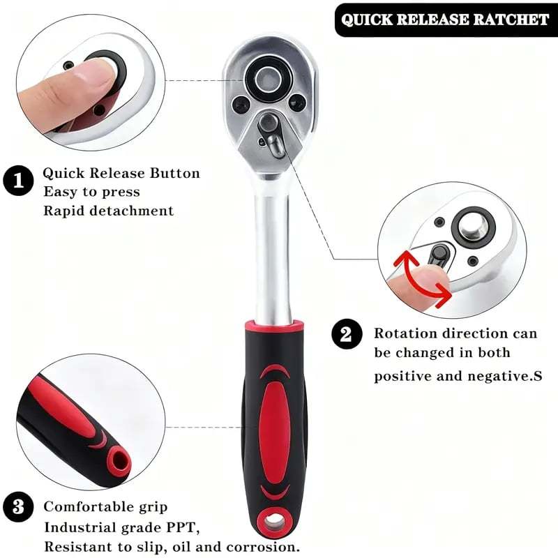 46pcs Car Repair Machinery Tools Set