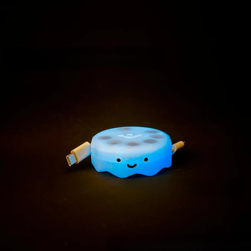 Cute Retractable Charger Data Cable Organizer Winder Anti-Tangle