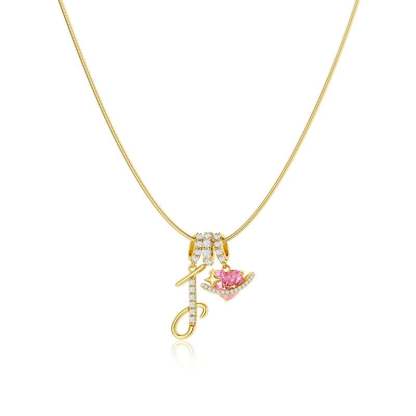 ⏰BLACK FRIDAY SALE🎁14K Gold Plated 3-Layering Initial A-Z Letter Pendant Necklaces