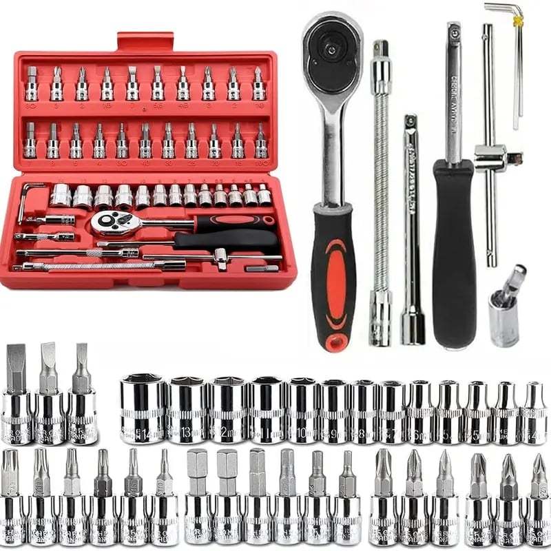46pcs Car Repair Machinery Tools Set