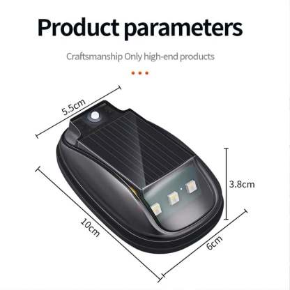 🔥Solar-powered RGB strobe light on car roof with remote control💡