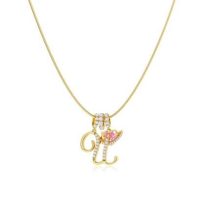 ⏰BLACK FRIDAY SALE🎁14K Gold Plated 3-Layering Initial A-Z Letter Pendant Necklaces