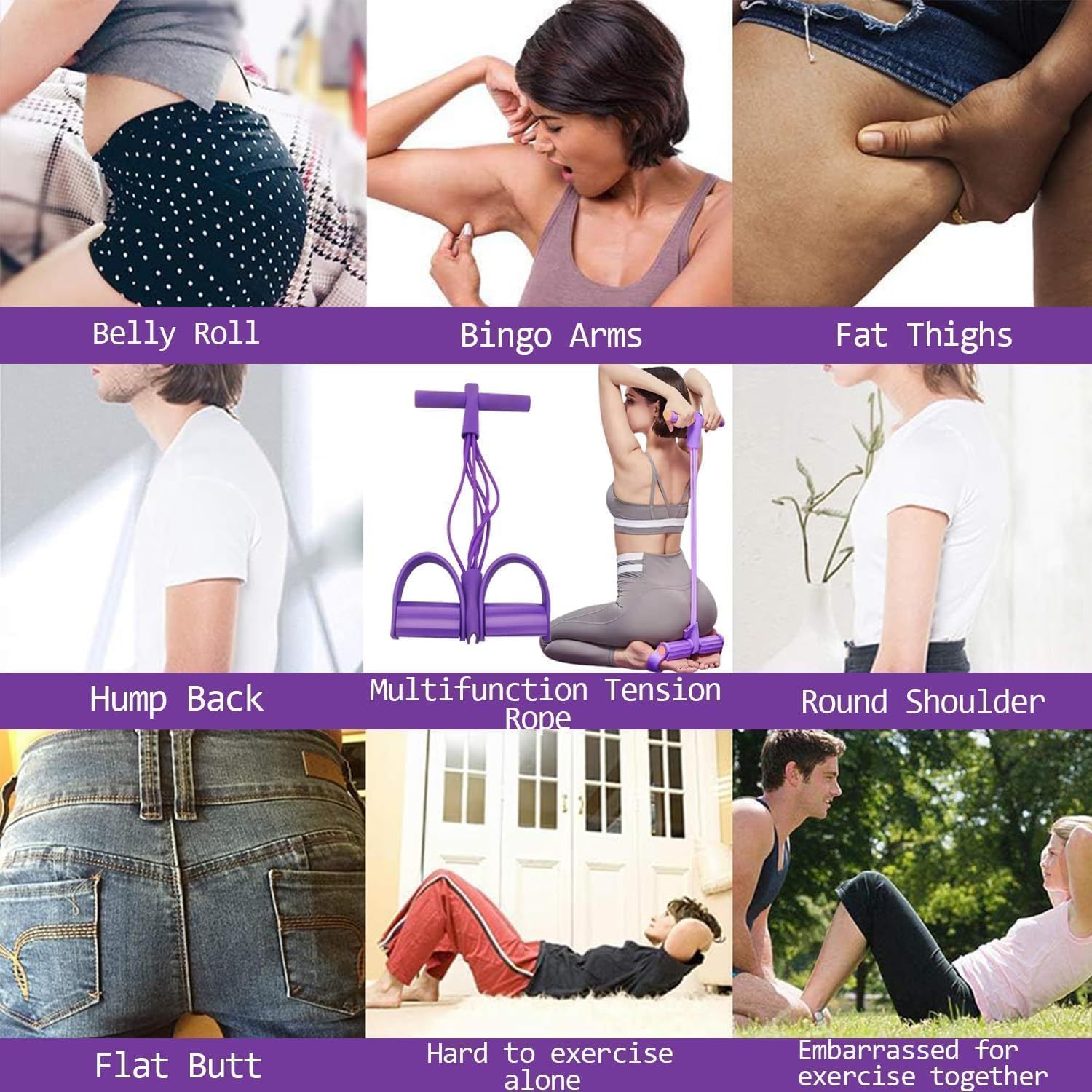 💪2025 latest 8-Tube Pedal Resistance Device - Detachable And Adjustable Pedal Resistance Device