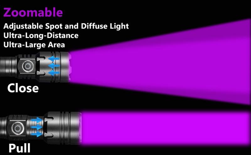 Rechargeable Blood Tracking Light for Night Hunting 2000 Lumens Blood Trail Tracking Flashlight Gifts for Hunter handheld powerful Festival Gift