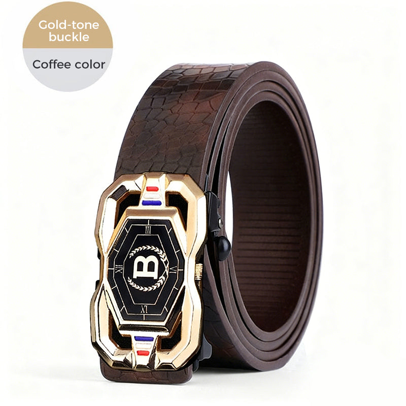 🐊Leren riem voor heren met een elegant krokodillenleerpatroon, voorzien van een automatische gesp en gemaakt van rundleer.