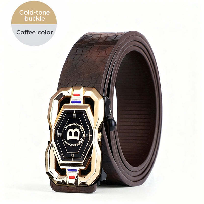 🐊Leren riem voor heren met een elegant krokodillenleerpatroon, voorzien van een automatische gesp en gemaakt van rundleer.