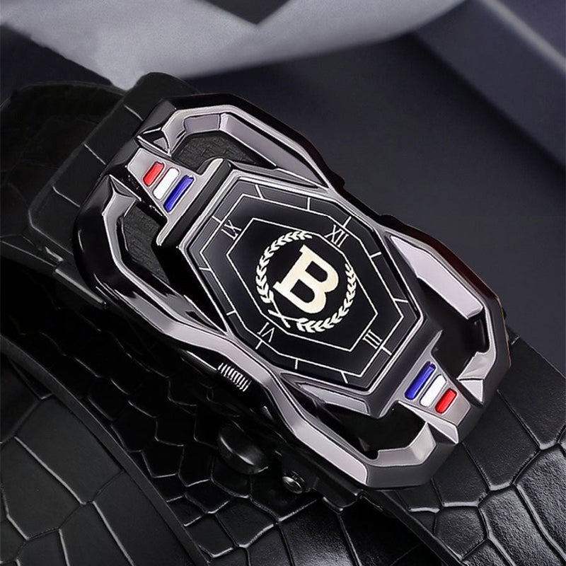 🐊Leren riem voor heren met een elegant krokodillenleerpatroon, voorzien van een automatische gesp en gemaakt van rundleer.