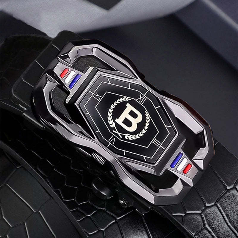 🐊Leren riem voor heren met een elegant krokodillenleerpatroon, voorzien van een automatische gesp en gemaakt van rundleer.