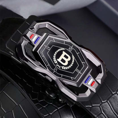 🐊Leren riem voor heren met een elegant krokodillenleerpatroon, voorzien van een automatische gesp en gemaakt van rundleer.