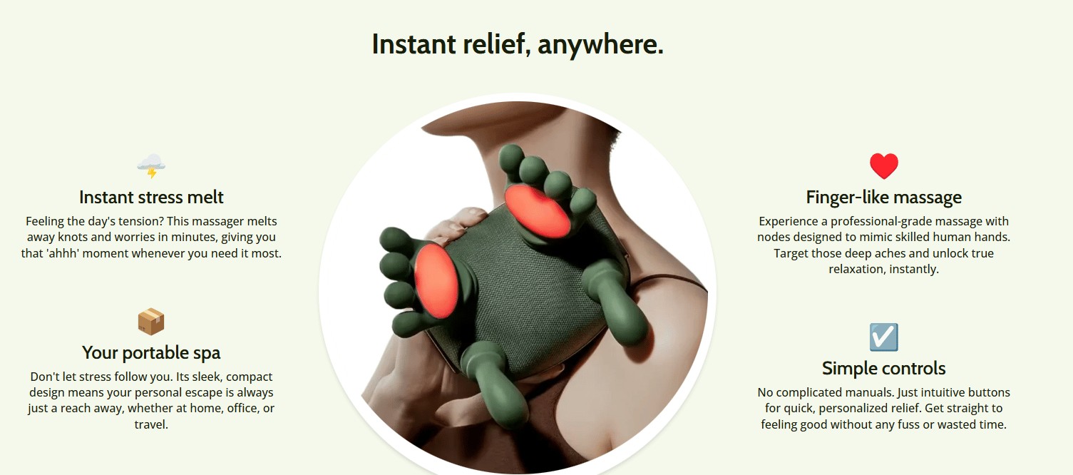 3D Shiatsu Neck & Shoulder Massager with Soothing Heat - Deep Tissue Kneading for Back & Neck Pain Relief