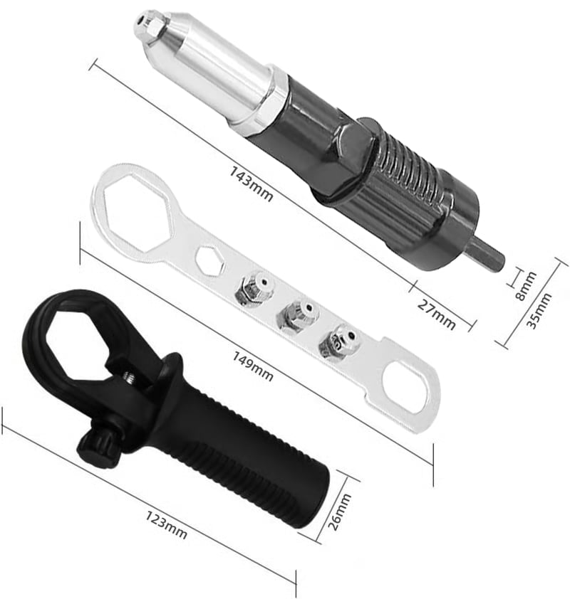 🔥LAST DAY🔥 49% OFF - 🔥Professional Electric Rivet Gun Adapter Kit