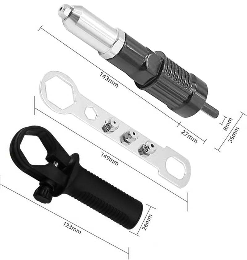 🔥LAST DAY🔥 49% OFF - 🔥Professional Electric Rivet Gun Adapter Kit