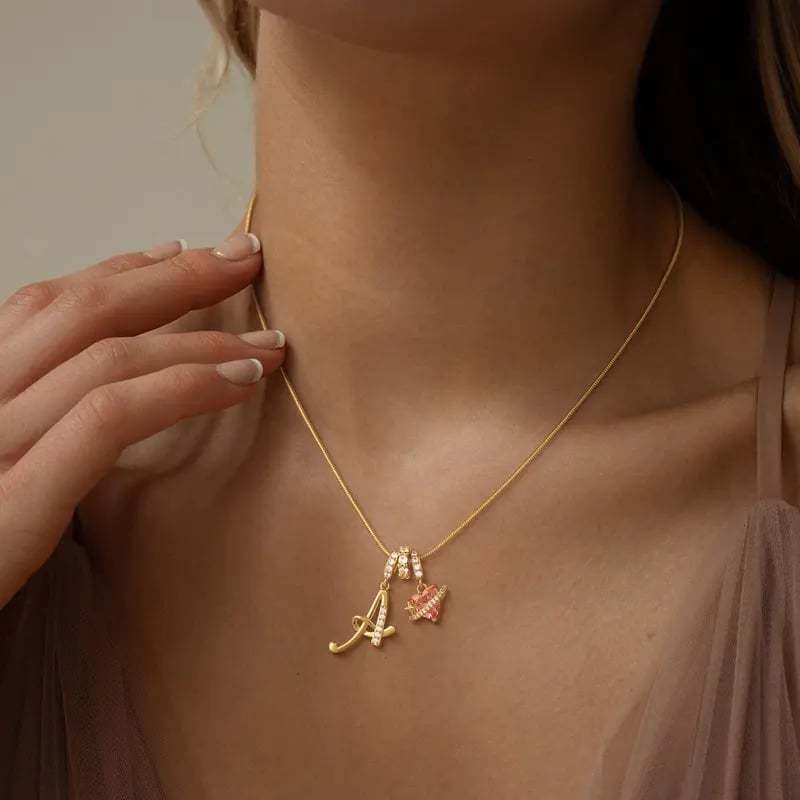 ⏰BLACK FRIDAY SALE🎁14K Gold Plated 3-Layering Initial A-Z Letter Pendant Necklaces