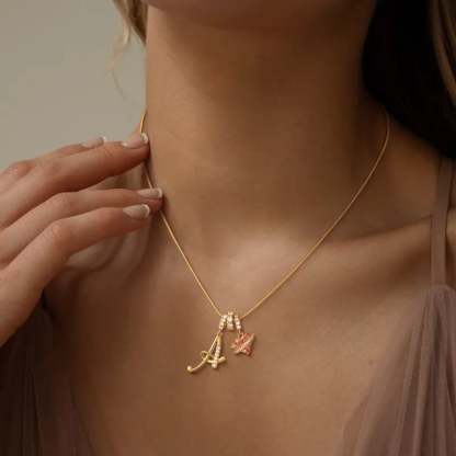 ⏰BLACK FRIDAY SALE🎁14K Gold Plated 3-Layering Initial A-Z Letter Pendant Necklaces