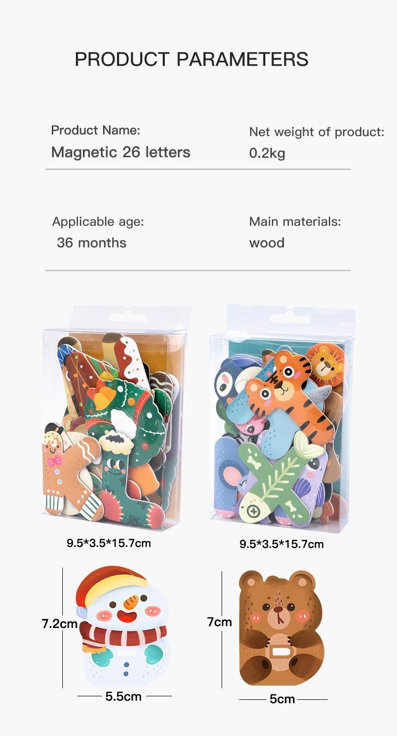 Magnetic Letters cute Animals Styling Refrigerator decoration🦒