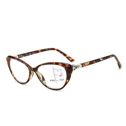 CAT EYE WITH PEARL HINGE PROGRESSIVE MULTIFOCAL READING GLASSES